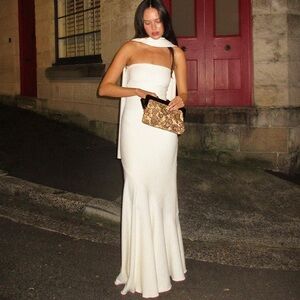 Elegant White Evening Gown